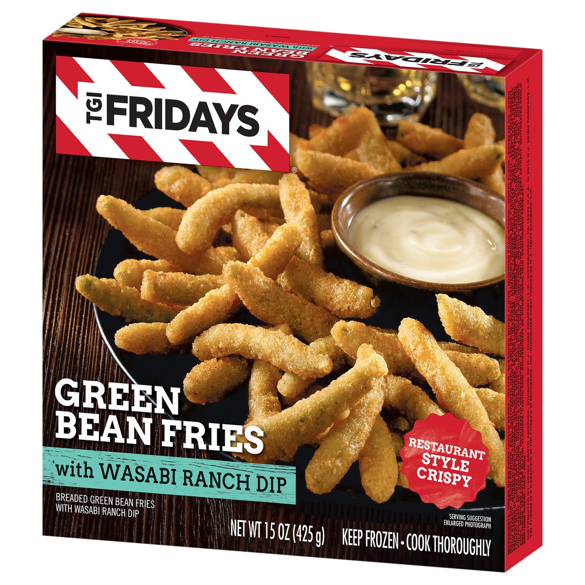 slide 11 of 13, T.G.I. Friday's TGI Friday's Green Bean Fries With Wasabi Ranch Dip 15 oz Box, 15 oz