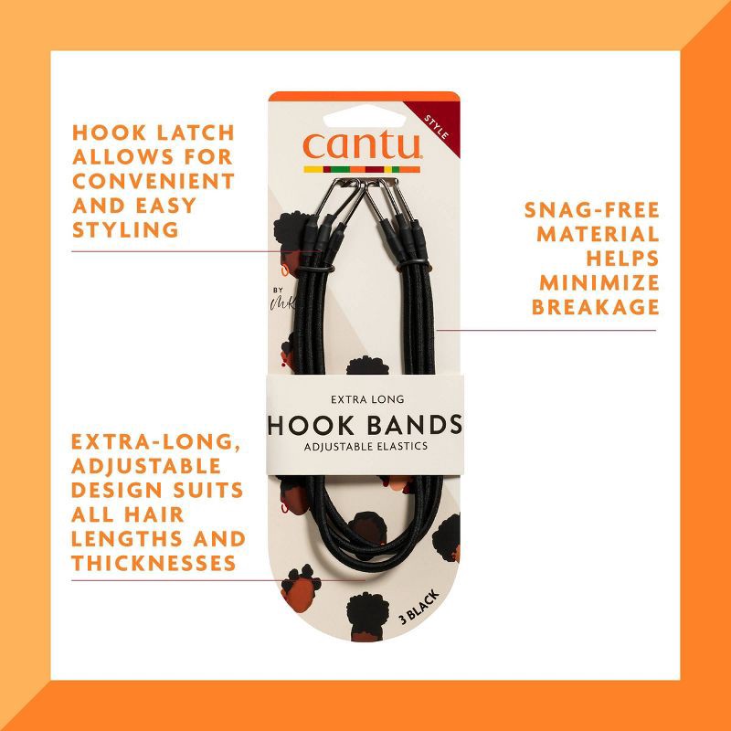 slide 3 of 6, Cantu Hook Elastic Headbands - 3ct, 3 ct