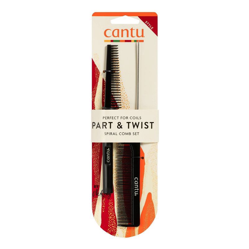 slide 1 of 7, Cantu Style Part & Twist Comb Set - 2ct, 2 ct