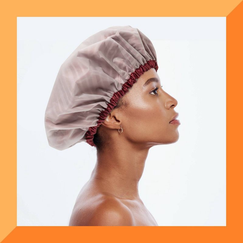 slide 2 of 5, Cantu Satin Lined Shower Cap - 1ct, 1 ct