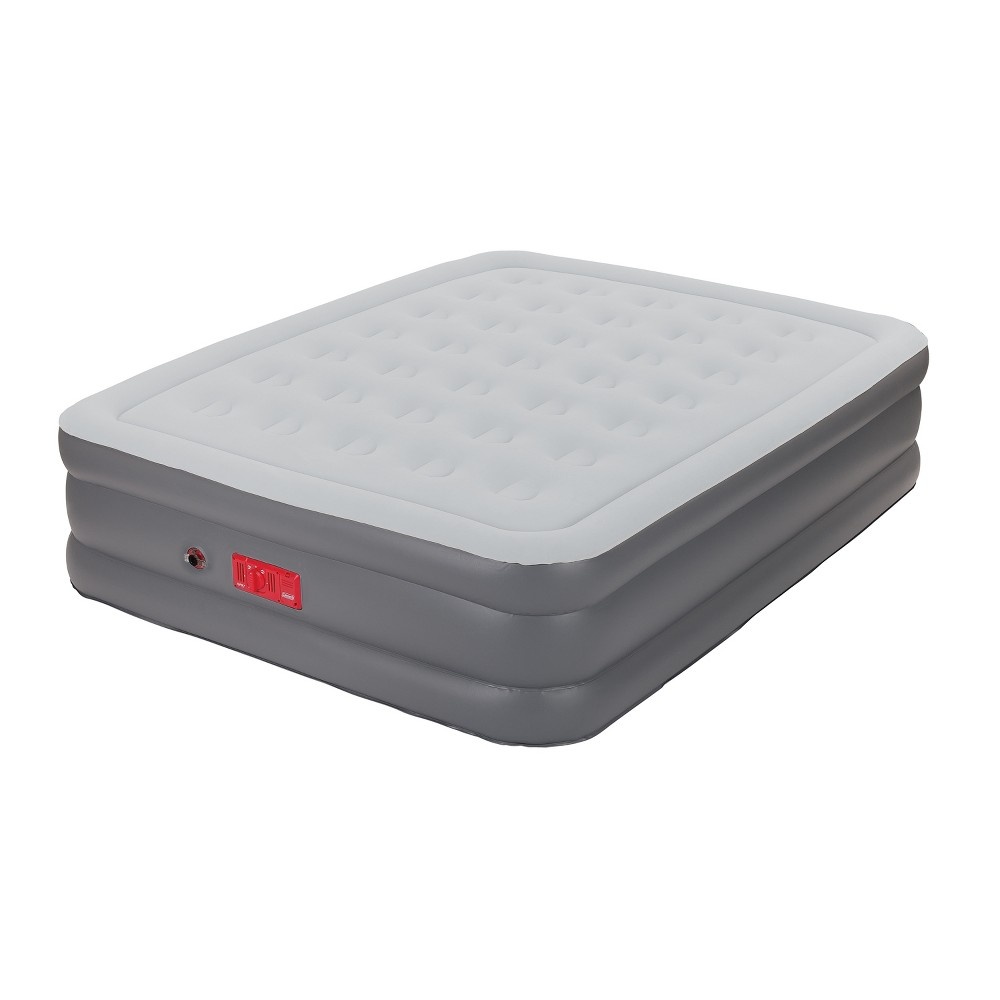 slide 9 of 9, Coleman GuestRest Double High Airbed With Built-In-Pump Queen - Gray, Queen Size