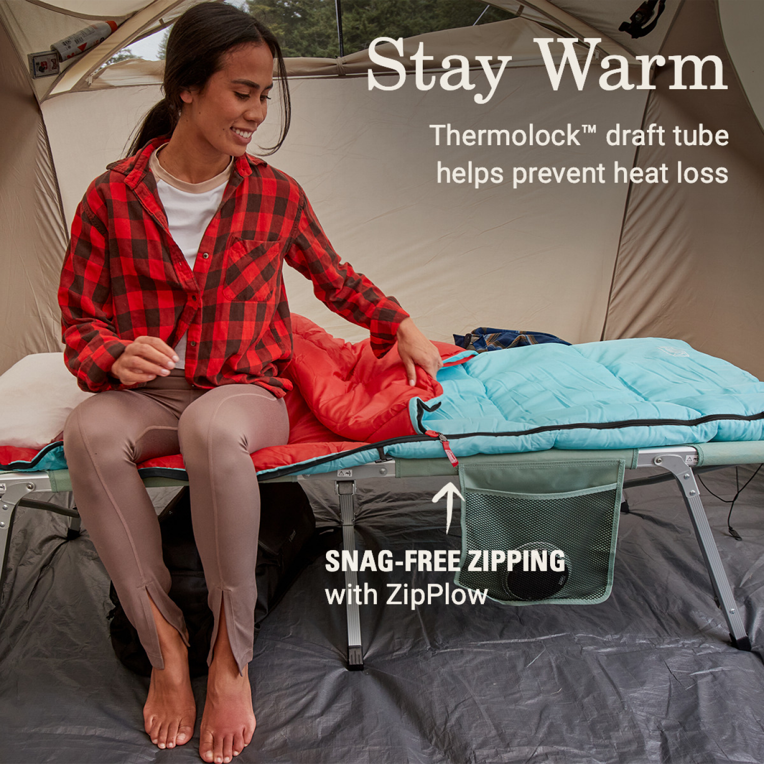 slide 5 of 6, Coleman Flatlands 50°F Sleeping Bag, 1 ct