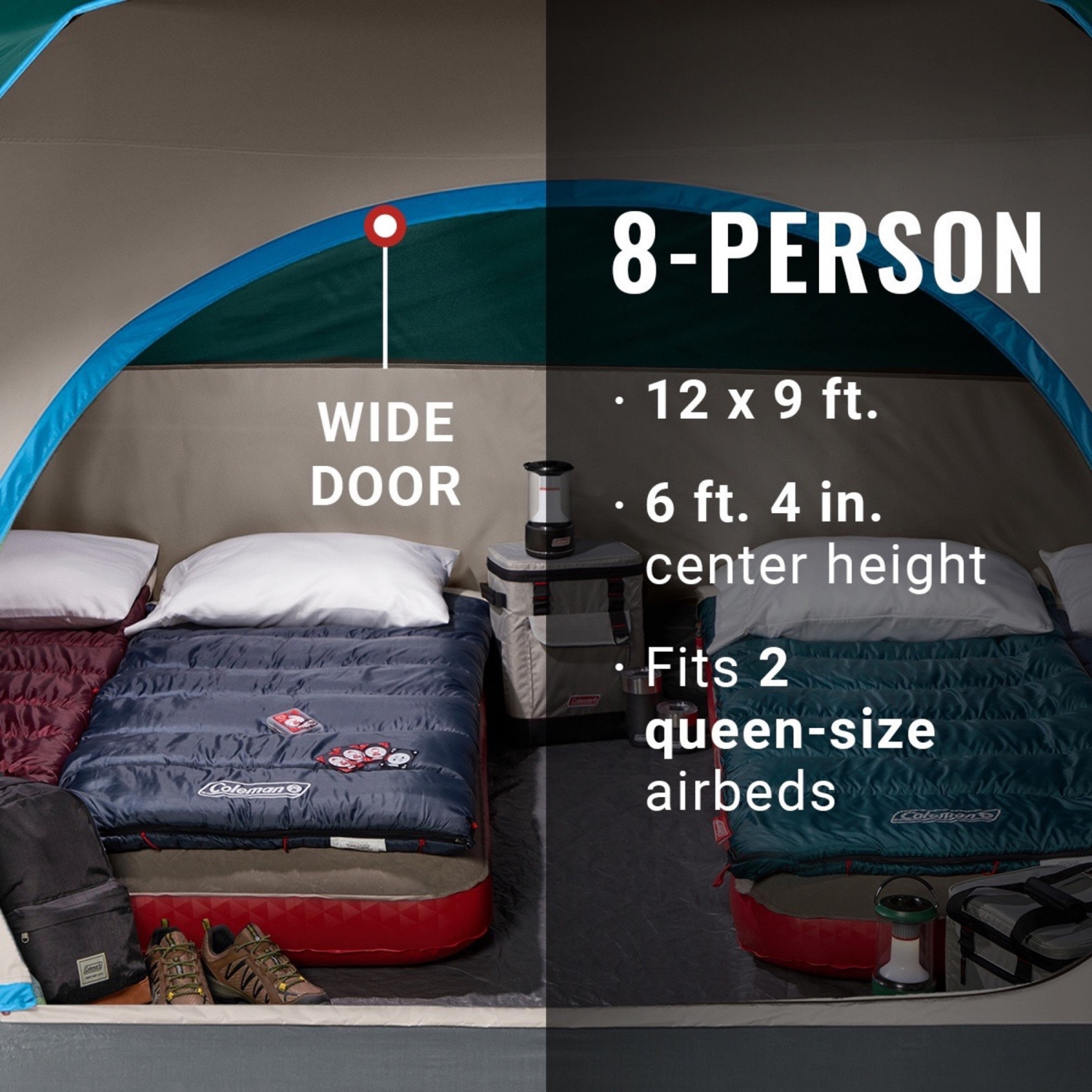 slide 2 of 6, Coleman Skydome Tent 8 Person, 8 person