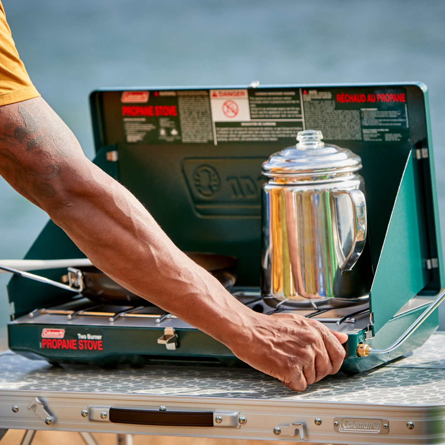 slide 5 of 5, Coleman Classic Propane Gas Camping Stove, 2 Burner, 1 ct