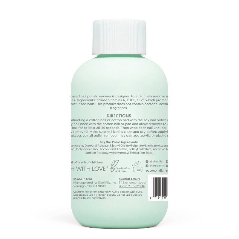 slide 2 of 3, ella+mila Soy Nail Polish Remover - Unscented - 4 fl oz, 4 fl oz