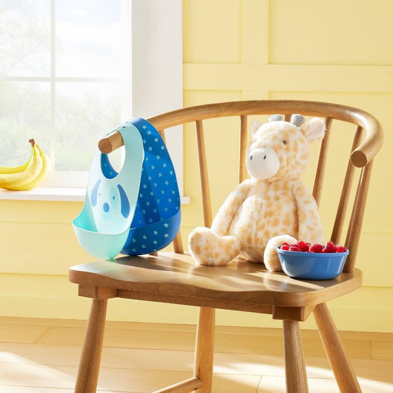 slide 4 of 4, Silicone Bib with Decal - 2ct - Cloud Island™ Dogs/Dots, 2 ct