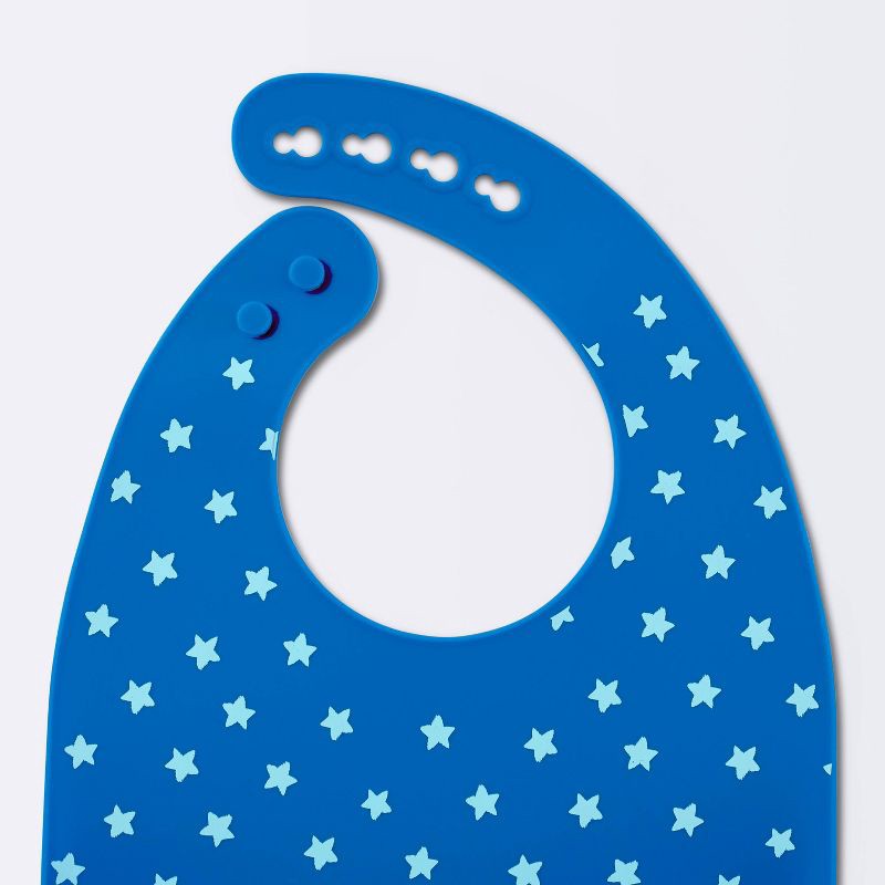 slide 2 of 4, Silicone Bib with Decal - 2ct - Cloud Island™ Dogs/Dots, 2 ct