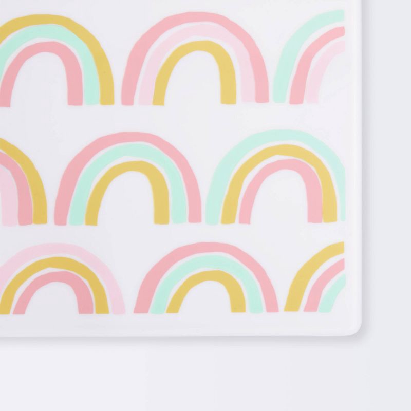 slide 3 of 4, Silicone Place Mat with Decal-Rainbow Silk Screen - Cloud Island™, 1 ct