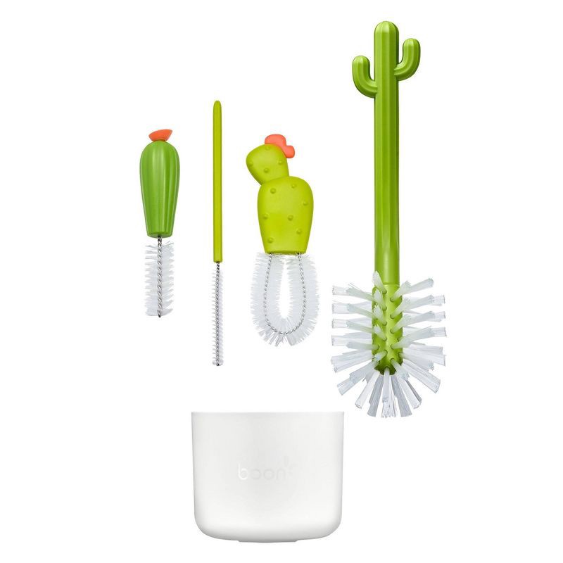 slide 2 of 9, Boon Cacti Bottle Cleaning Brush Set - Green, 1 ct