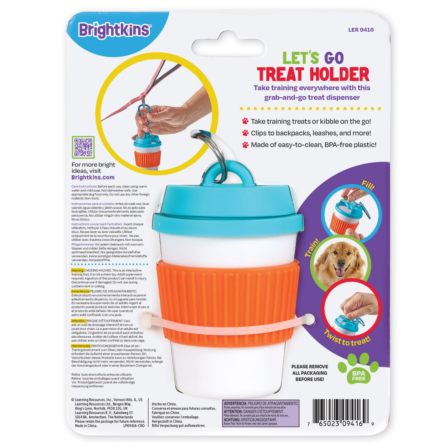 slide 2 of 2, Brightkins Let's Go Treat Holder Coffee Cup, 1 ct