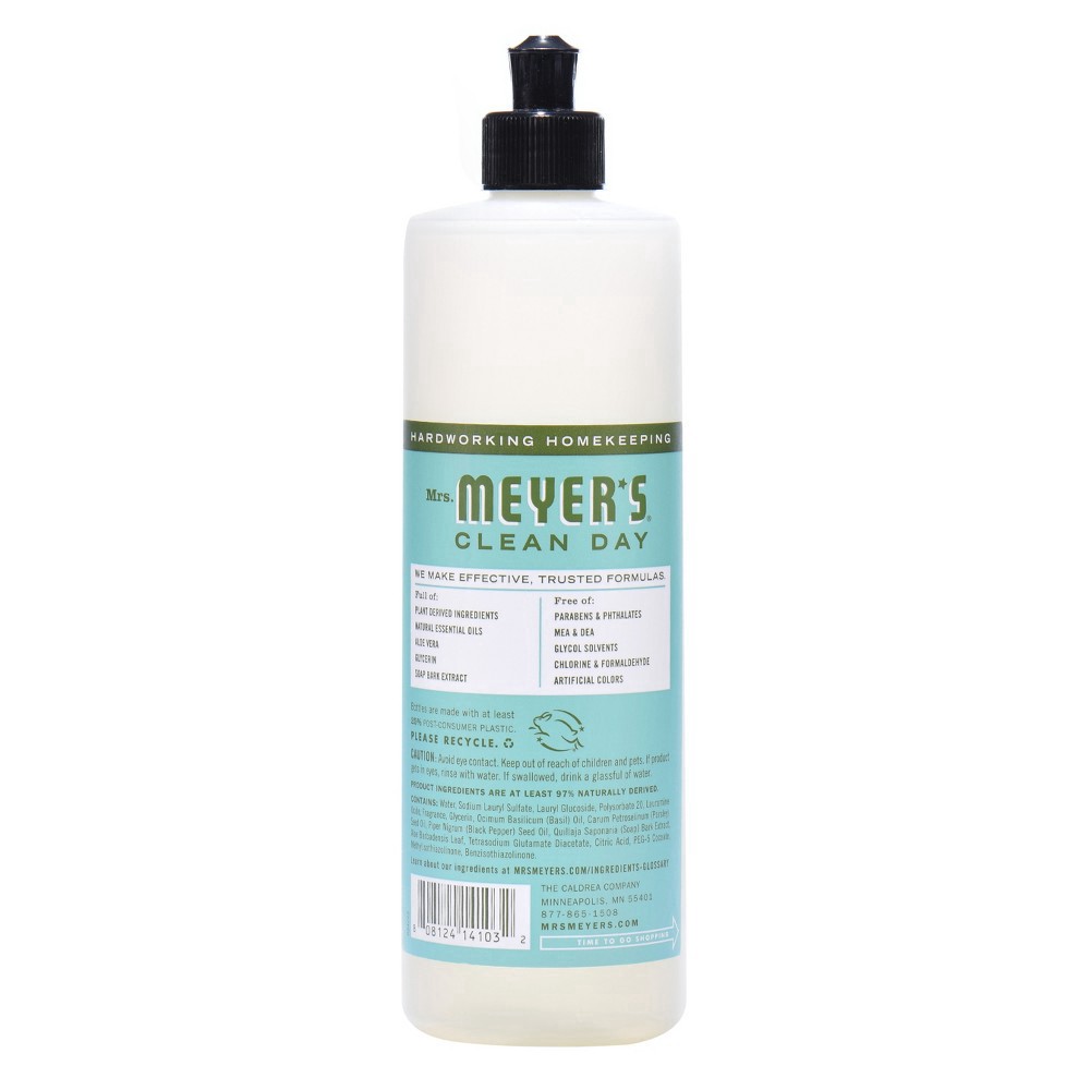 slide 4 of 4, Mrs. Meyer's Clean Day Basil Scent Dish Soap 16 oz, 16 fl oz