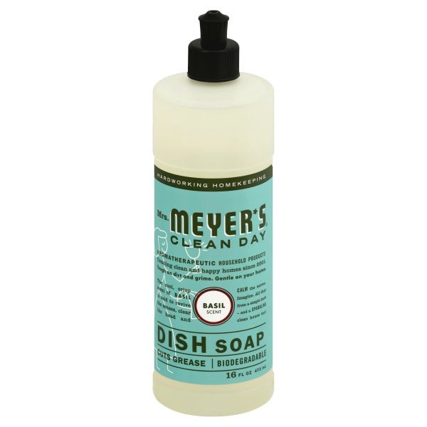 slide 1 of 4, Mrs. Meyer's Clean Day Basil Scent Dish Soap 16 oz, 16 fl oz