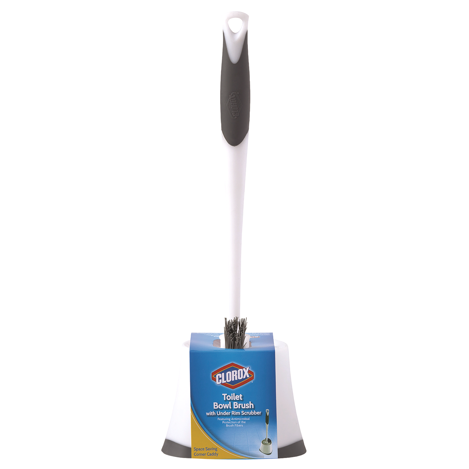 slide 1 of 2, Clorox Corner Toilet Brush & Holder, 1 ct