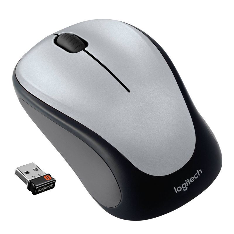 slide 1 of 1, Logitech Wireless Optical Mouse with Nano Receiver M317 - Silver, 1 ct