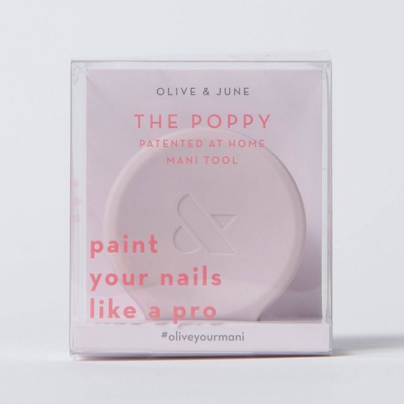 slide 3 of 3, Olive & June The Poppy Manicure Tool: Ergonomic Polish Handle, Nail Care Gift, Salon-Quality Easy Use, 1 ct