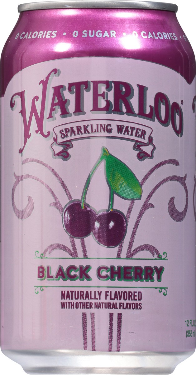 slide 3 of 9, Waterloo Black Cherry Sparkling Water - 12 oz, 12 oz