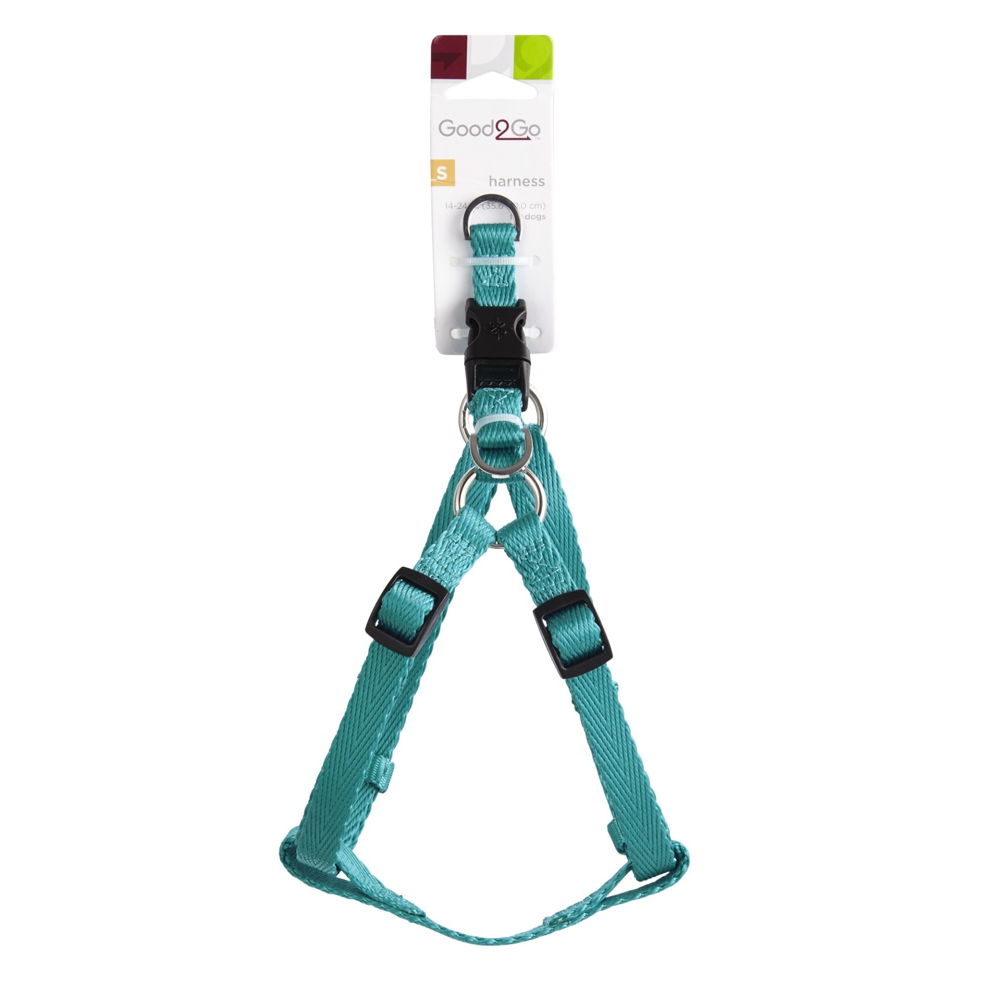 slide 1 of 1, Good2Go Turquoise Herringbone Harness, S