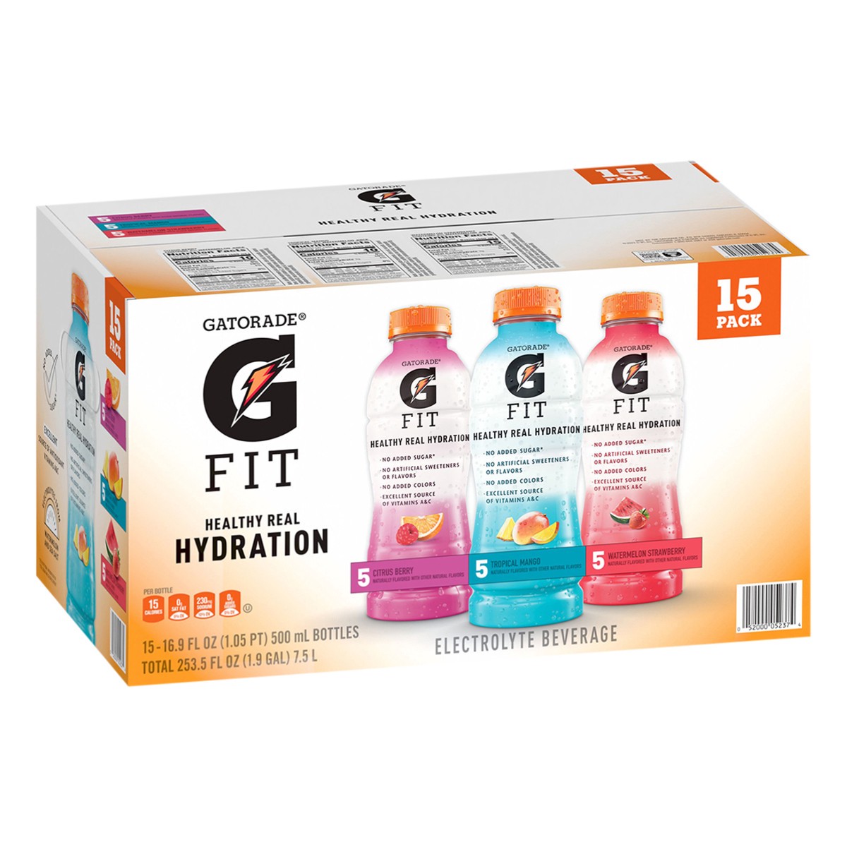 slide 4 of 6, Gatorade Electrolyte Beverage, Assorted, 15 Pack, 15 ct