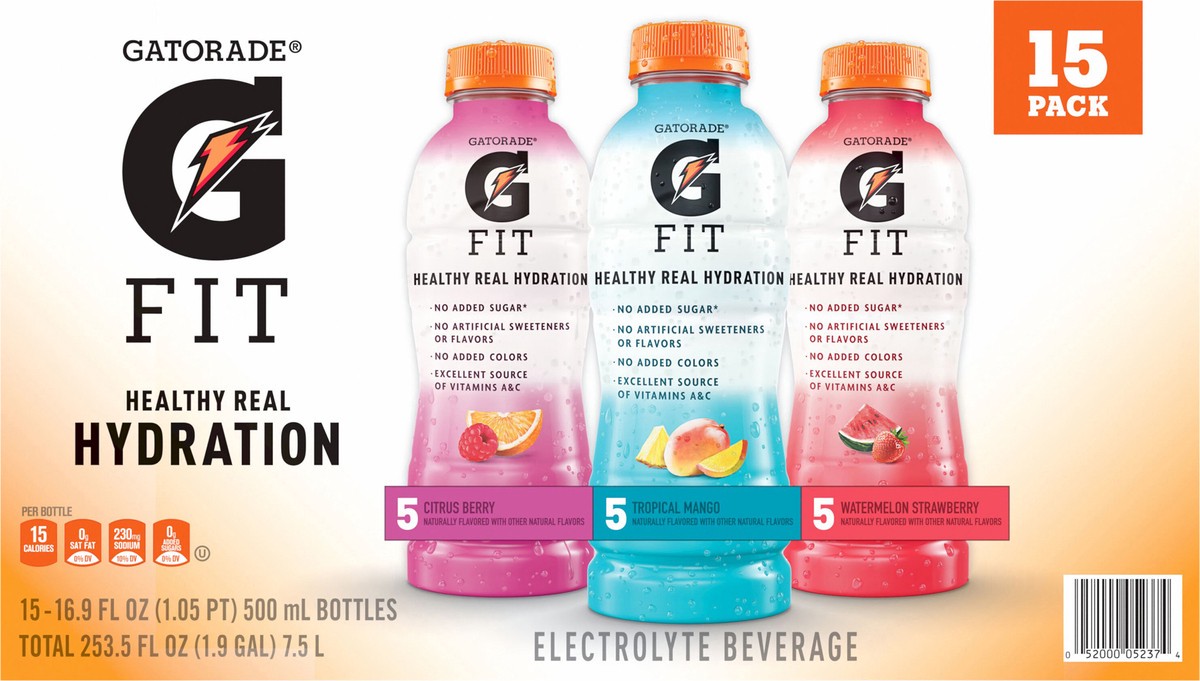 slide 2 of 6, Gatorade Electrolyte Beverage, Assorted, 15 Pack, 15 ct