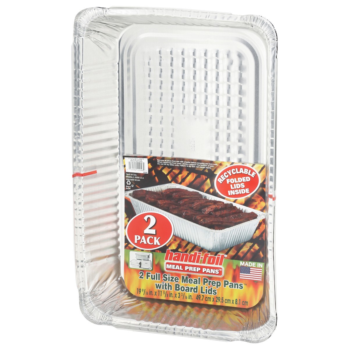 slide 6 of 10, Handi-foil Full Size Meal Prep Pans with Board Lids 2 Each, 2 ct