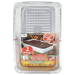 Handi-Foil Full Size Meal Prep Pans with Board Lids 2 Each