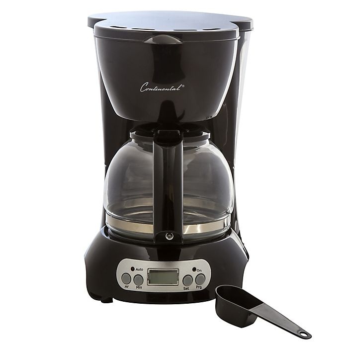 slide 3 of 5, Continental Electric 4-Cup Digital Coffee Maker - Black, 1 ct