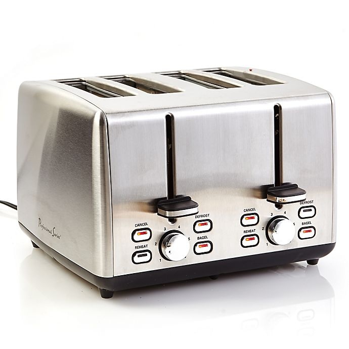 slide 2 of 8, Professional Series 4-Slice Stainless Steel Wide Slot Toaster, 1 ct