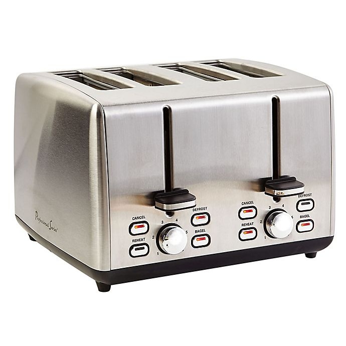 slide 5 of 8, Professional Series 4-Slice Stainless Steel Wide Slot Toaster, 1 ct