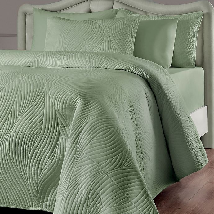 slide 1 of 1, Brielle Stream Full/Queen Quilt Set - Sage, 1 ct