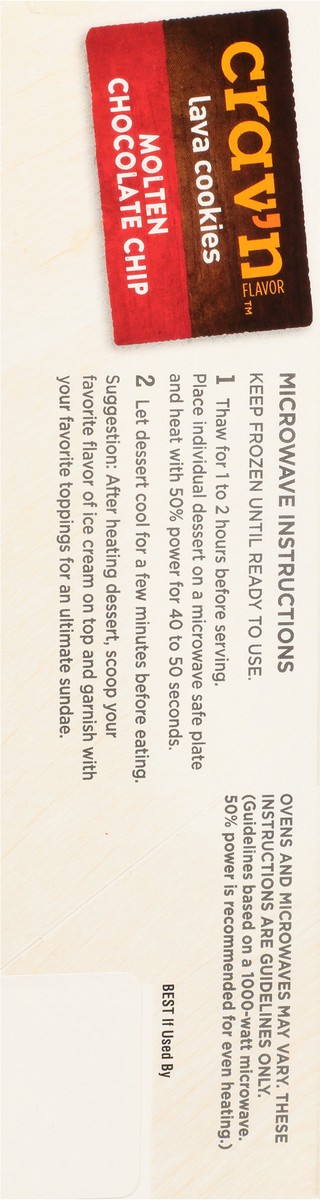 slide 3 of 17, Crav'n Flavor Lava Cookies, Molten Chocolate Chip 2Ct, 13 oz