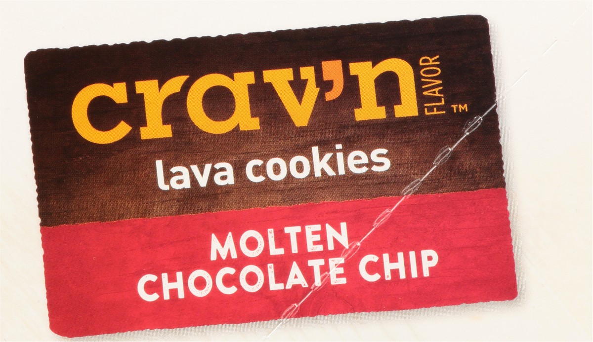 slide 9 of 17, Crav'n Flavor Lava Cookies, Molten Chocolate Chip 2Ct, 13 oz