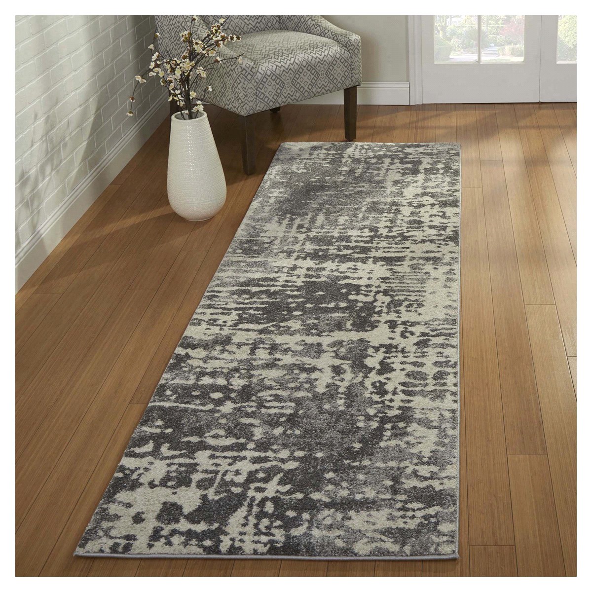 slide 2 of 2, Gertmenian Maison Sorrento, 31 in x 96 in, Gray, 31 x 96 