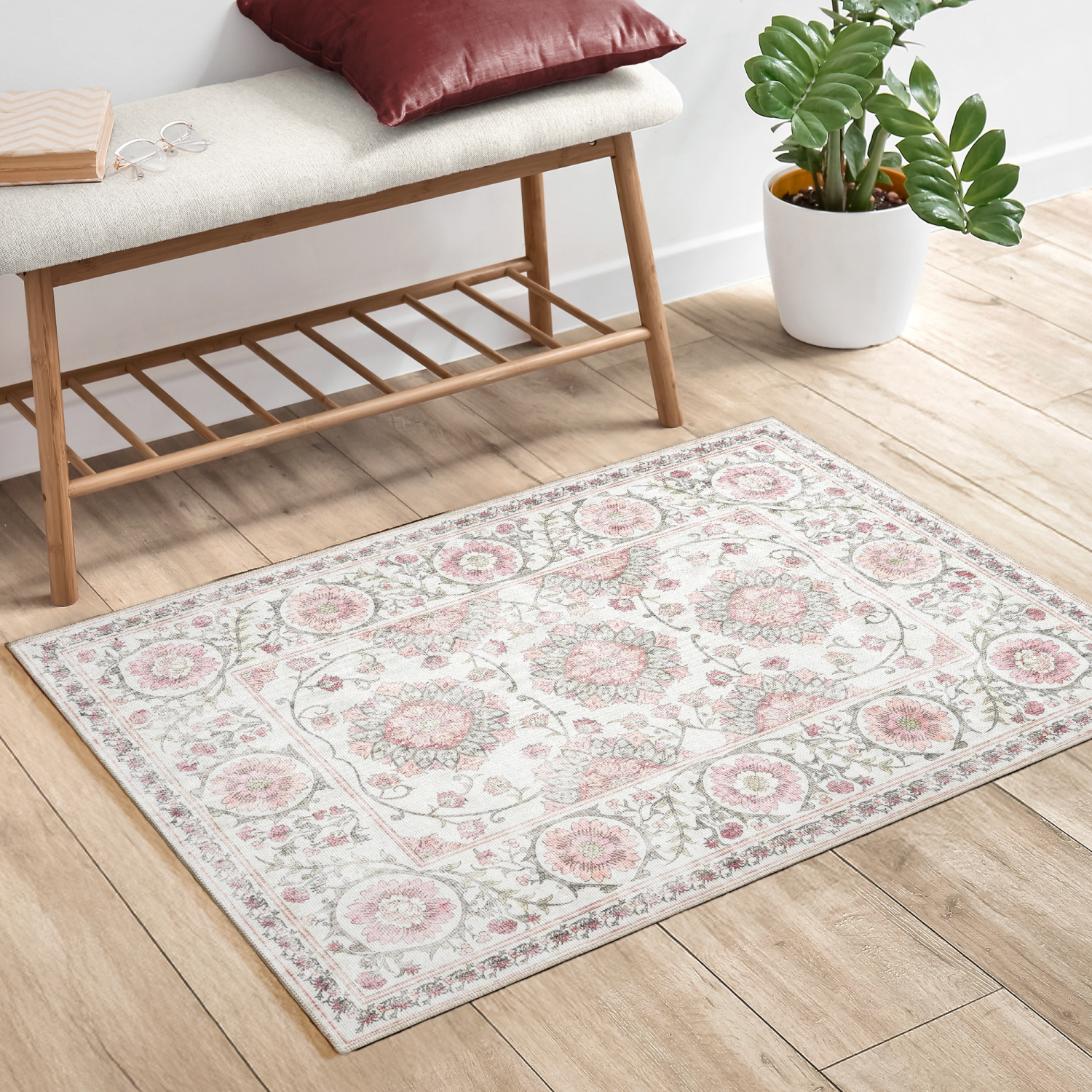slide 5 of 6, Gertmenian Zavier Maren Washable Scatter Rug, 30x45, Ivory, 1 ct