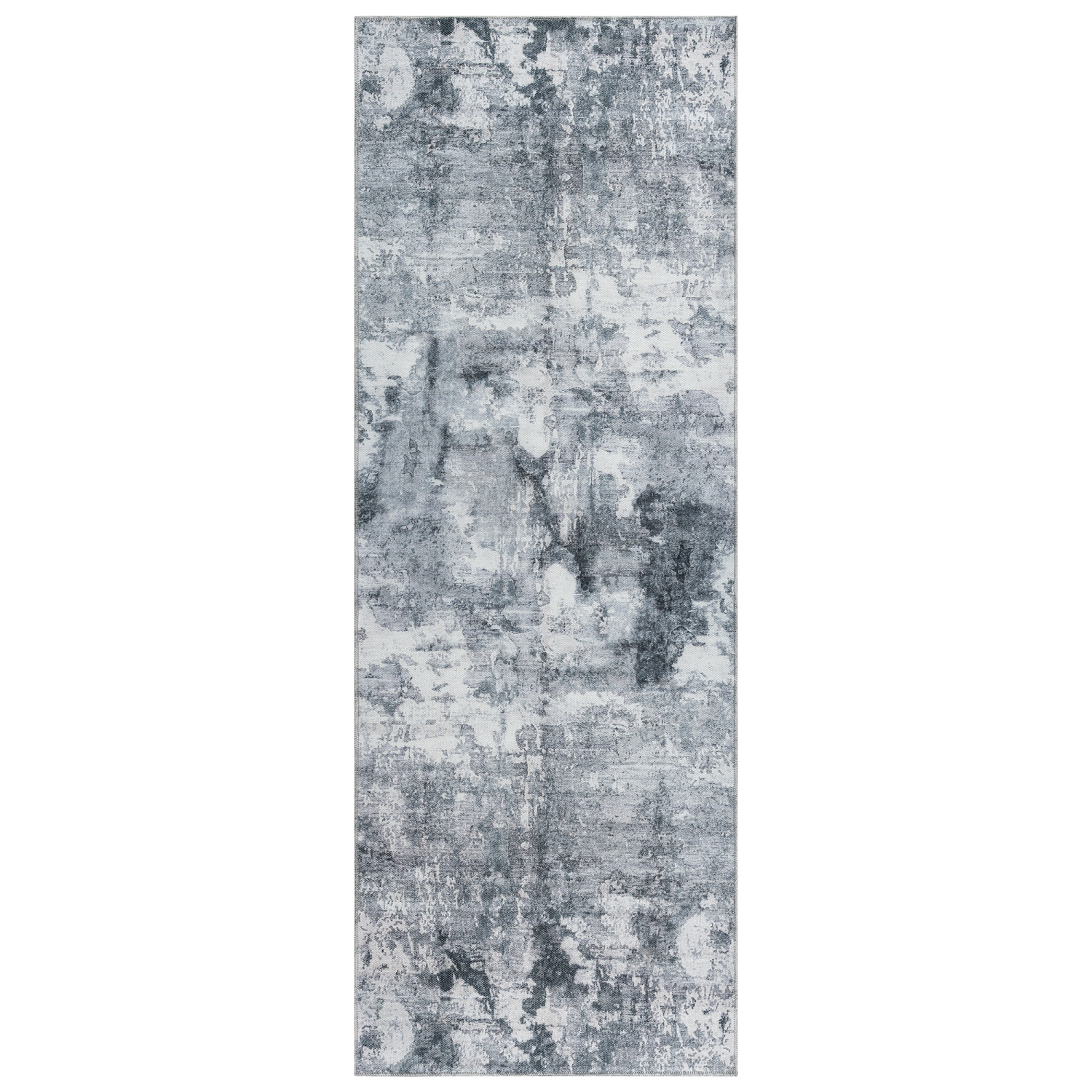 slide 1 of 4, Gertmenian Zavier Abstract Washable Runner, 26x72, Gray, 1 ct