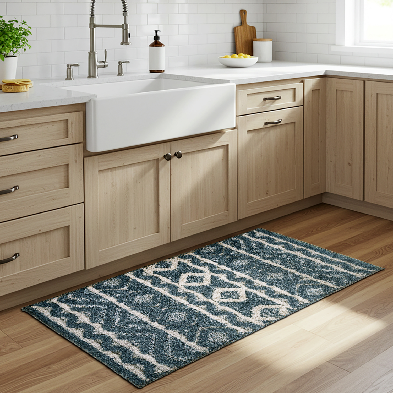 slide 3 of 5, Fiesta Ishan Blue 20x34, 1 ct