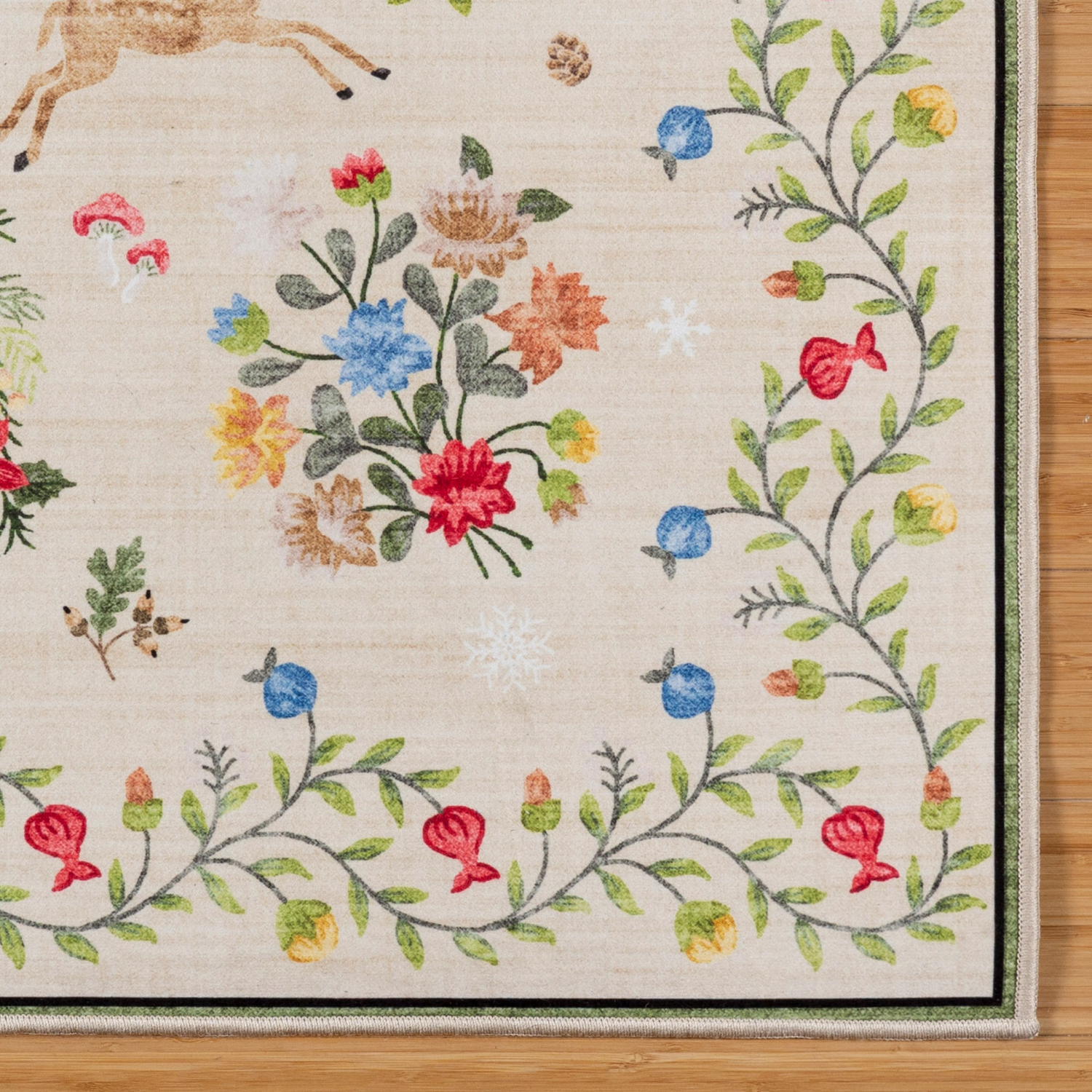 slide 4 of 4, Gertmenian Crystal Print Yuletide Runner 26x72", Beige, 1 ct