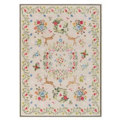 Gertmenian Crystal Print Yuletide Runner 26x72", Beige