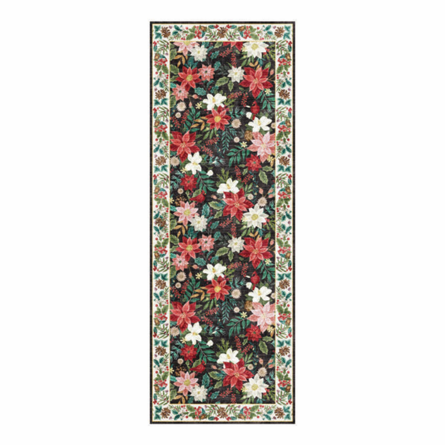 slide 1 of 2, Gertmenian Crystal Print Feliz Runner 26x72", Black, 1 ct