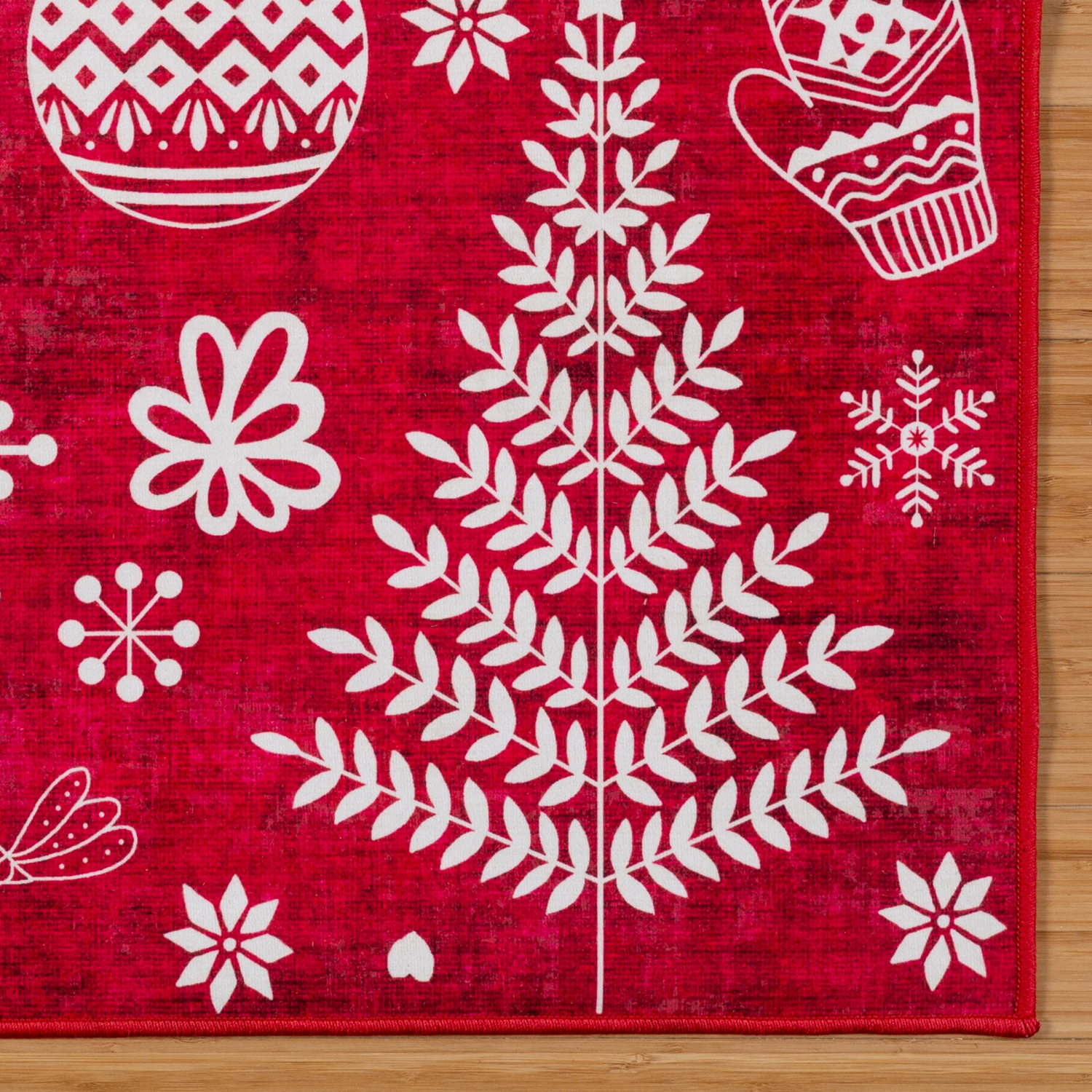 slide 4 of 4, Gertmenian Crystal Print Cheer Runner 26x72", Red, 1 ct