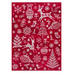 Gertmenian Crystal Print Cheer Runner 26x72", Red