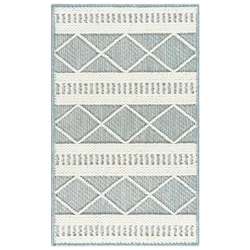 Gertmenian Regent Krie Scatter Rug, 20x32, Blue Cream