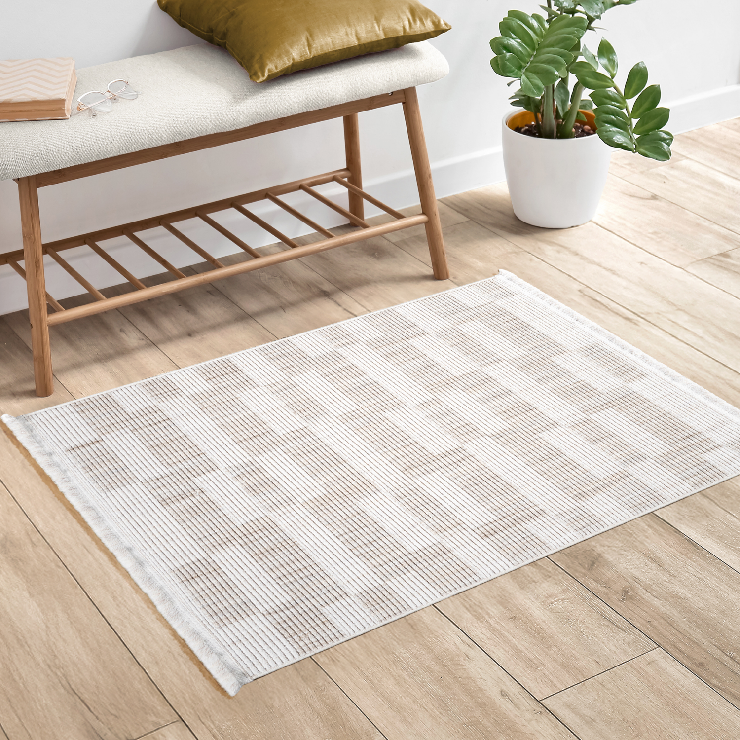 slide 5 of 5, Gertmenian Serenity Jolie Scatter Rug, 30x45, Beige, 1 ct