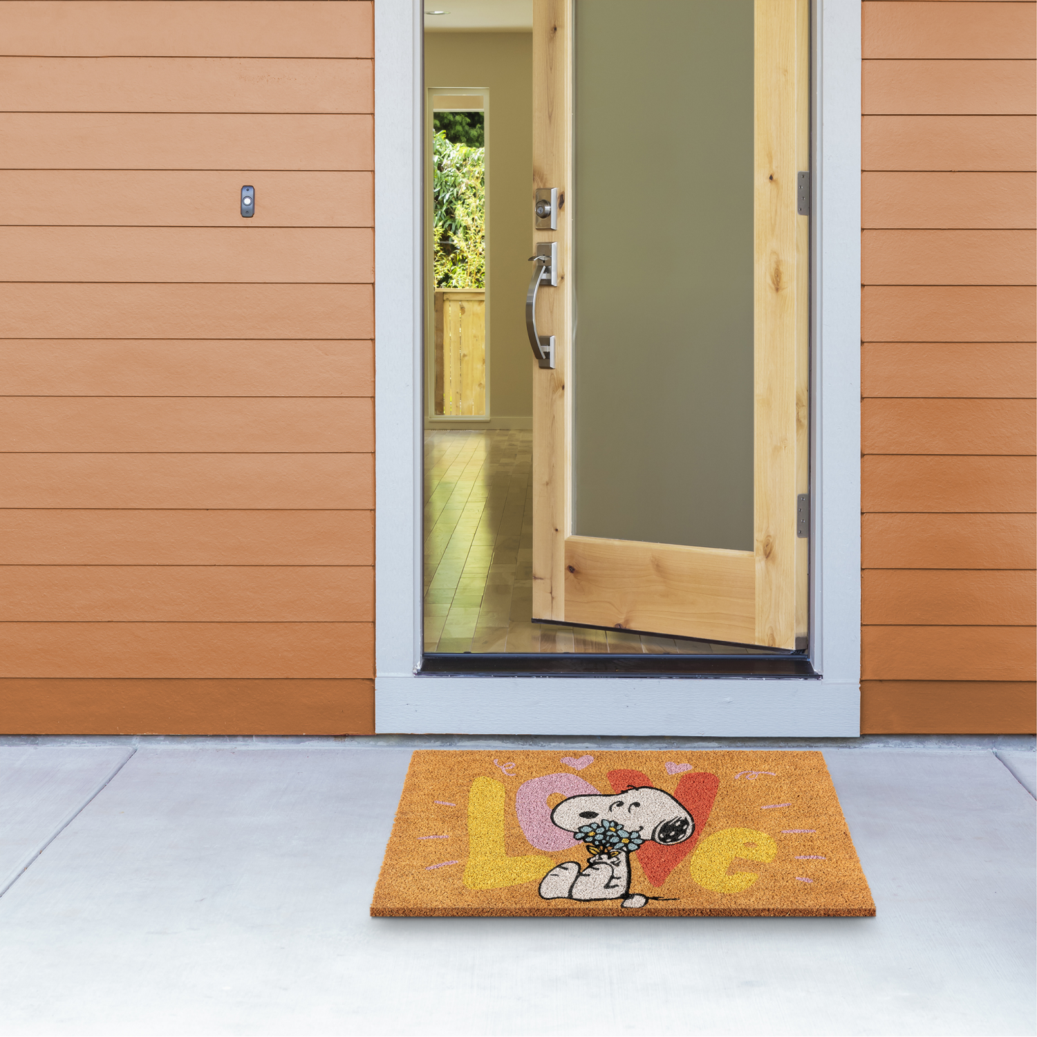 slide 2 of 2, Peanuts Snoopy Love, Coir Mat, 18x30, 1 ct