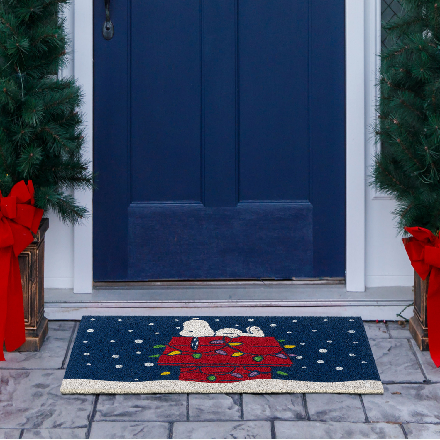 slide 4 of 5, Peanuts Snoopy Dog House Lights, 18 in x 30 in, Blue, 1 ct