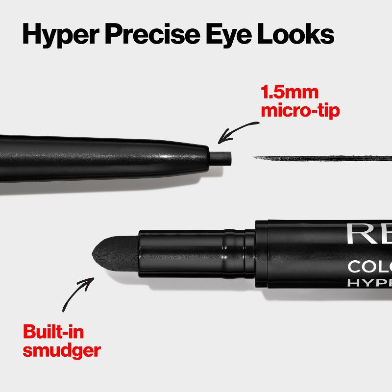 slide 4 of 10, Revlon ColorStay Micro Hyper Precision Waterproof Gel Eyeliner - 214 Black - 0.009oz, 0.009 oz