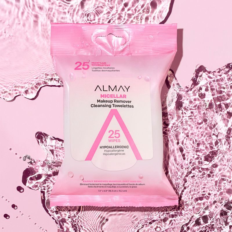 slide 2 of 6, Almay Micellar Makeup Remover Cleansing Towelettes - 25ct, 25 ct