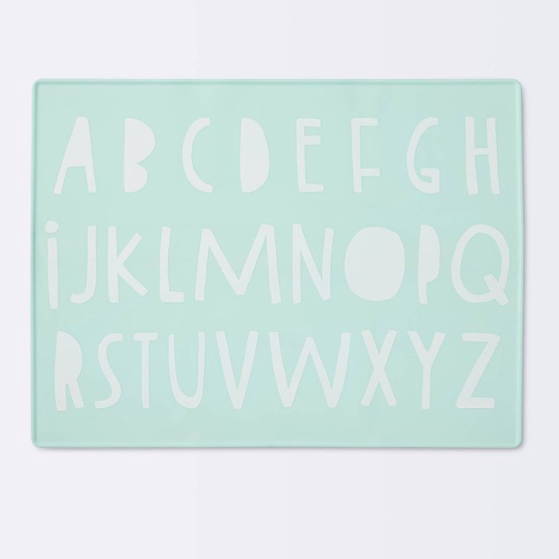 slide 1 of 4, Silicone Place Mat with Decal - Cloud Island™ Green Alphabet, 1 ct