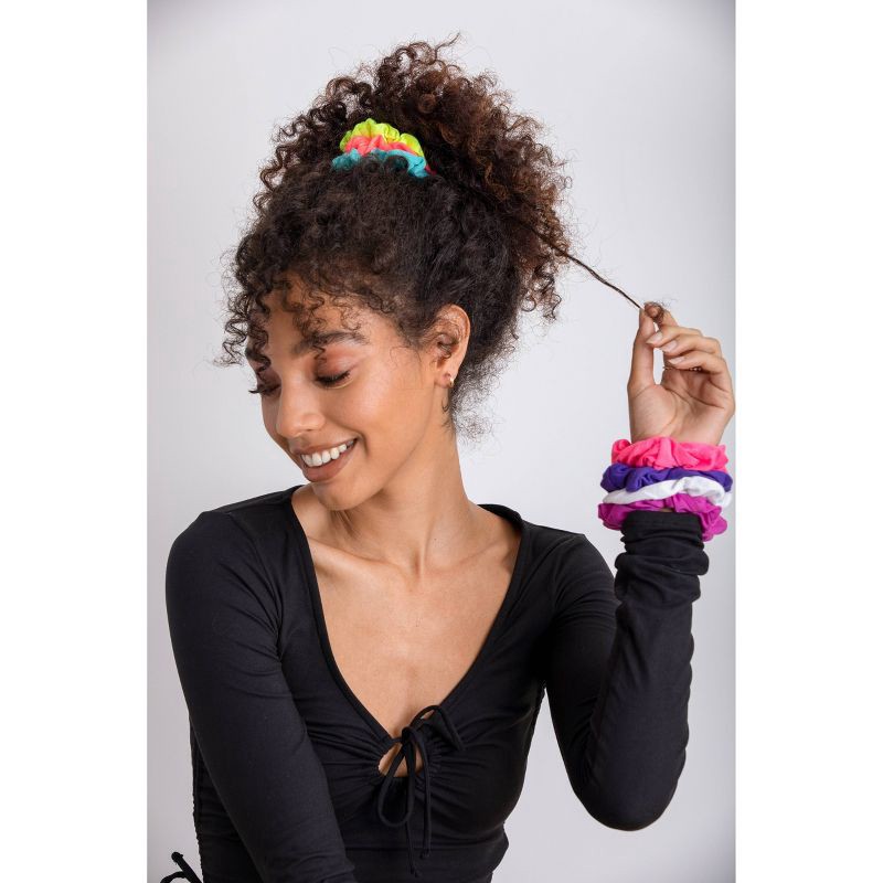 slide 2 of 5, scunci scünci No Damage Scrunchies - Brights/Basics - All Hair - 12pk, 12 ct