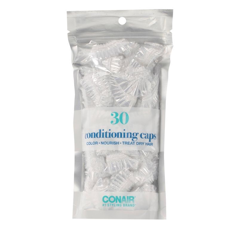 slide 1 of 5, Conair Standard Size Conditioning Caps - Clear - 30pk, 30 ct