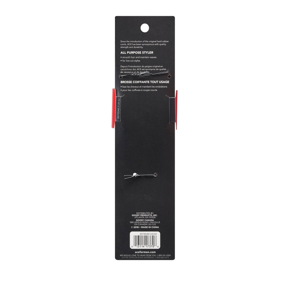 slide 5 of 6, Goody Ace Wood Boar Bristle Hair Brush, 1 ct